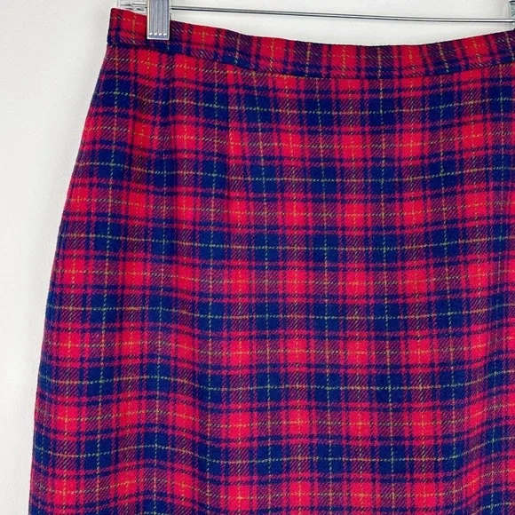 Pendleton Vintage Plaid Wool Skirt - Picture 2 of 7
